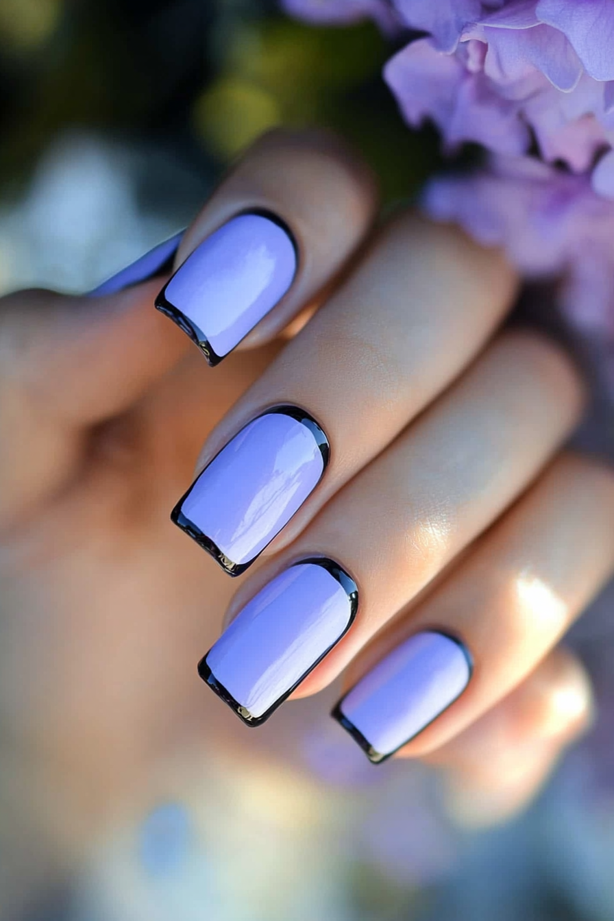 16. Blueberry Tips (Cute And Easy Nail Design Ideas) - Cute And Easy Nail Design Ideas