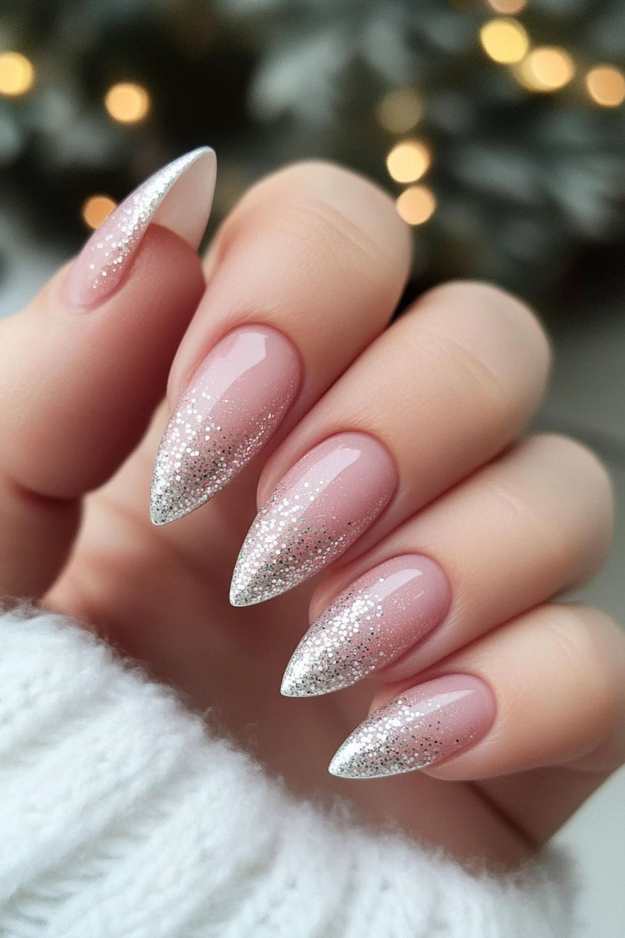18. Pink Glitter Fade (Cute And Easy Nail Design Ideas) - Cute And Easy Nail Design Ideas