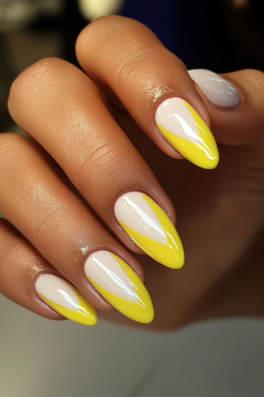 24. Soft Lemon French (Cute And Easy Nail Design Ideas) - Cute And Easy Nail Design Ideas