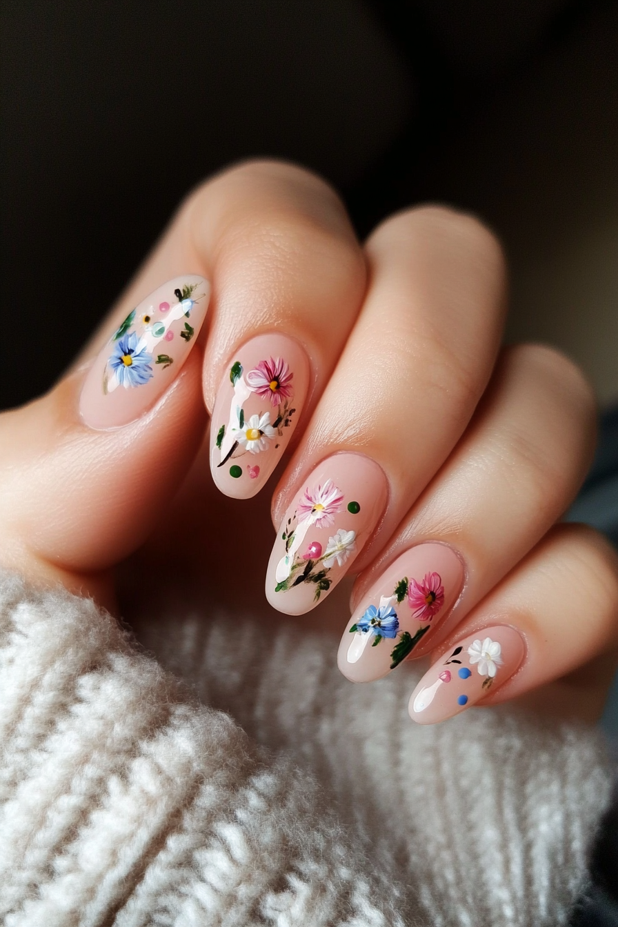 25. Petal Power (Cute And Easy Nail Design Ideas) - Cute And Easy Nail Design Ideas