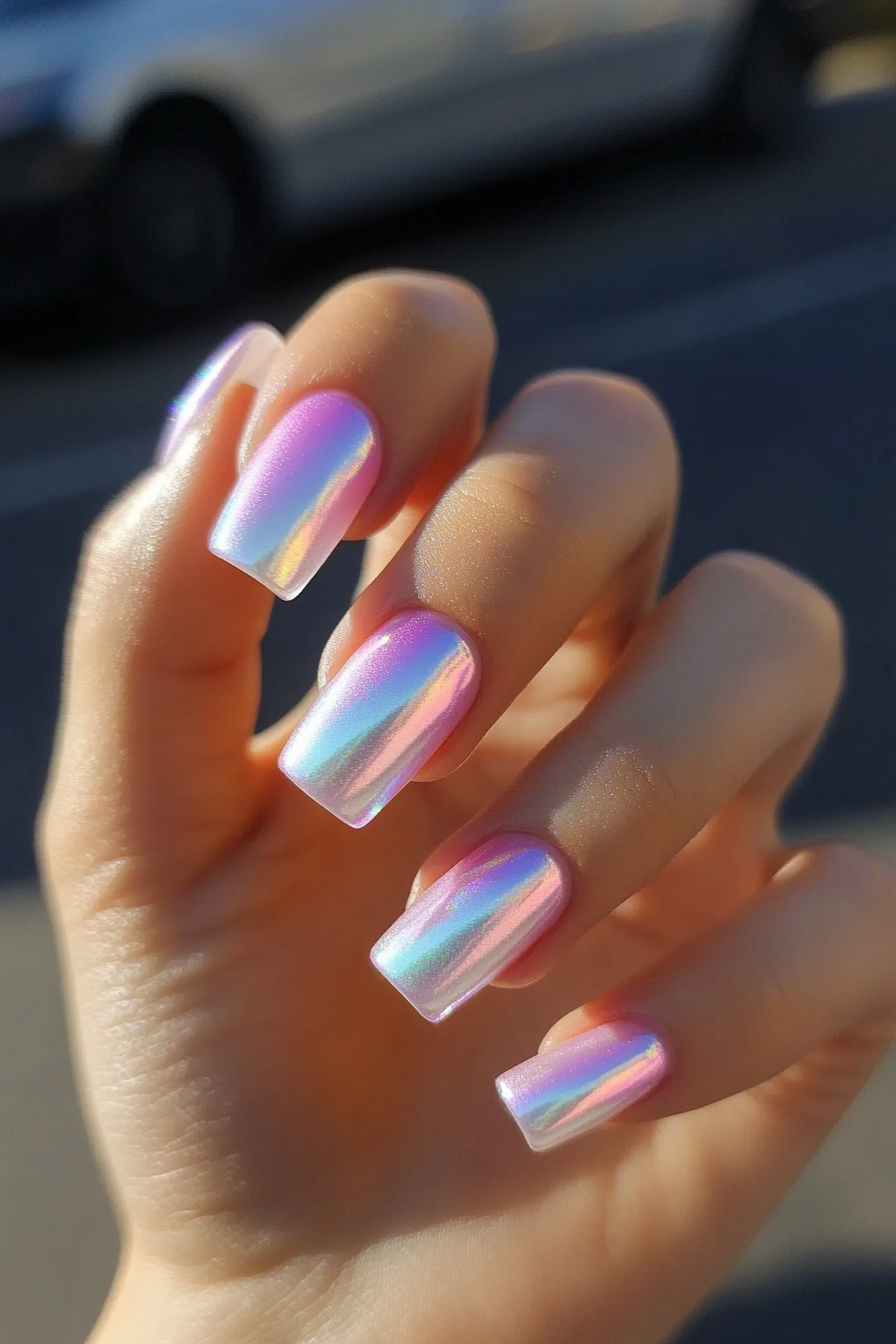 27. Icy Lilac Chrome (Cute And Easy Nail Design Ideas) - Cute And Easy Nail Design Ideas