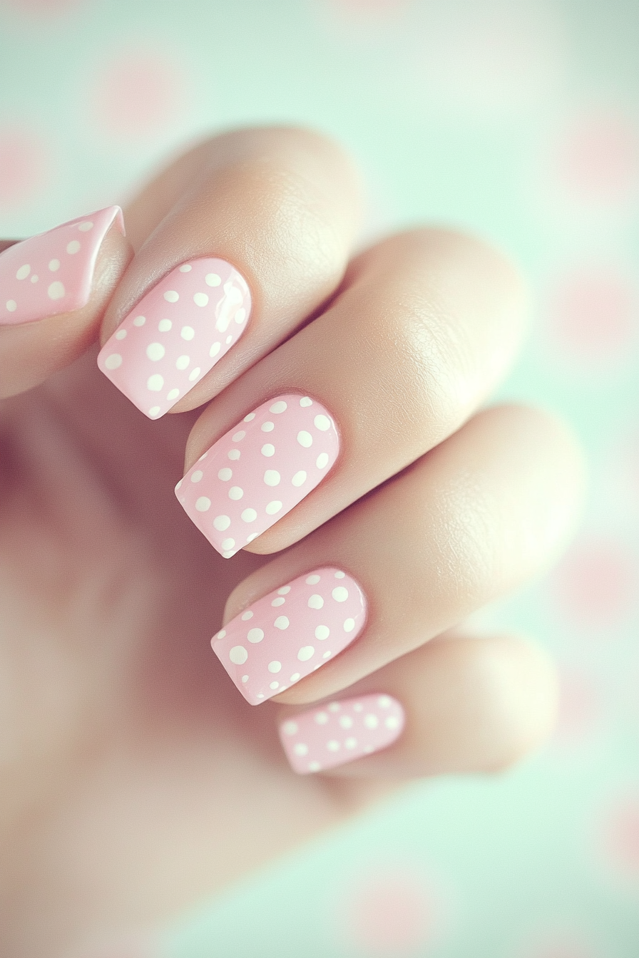 9. Polka Dot Pop (Cute Simple Nail Design Ideas) - Cute Simple Nail Design Ideas