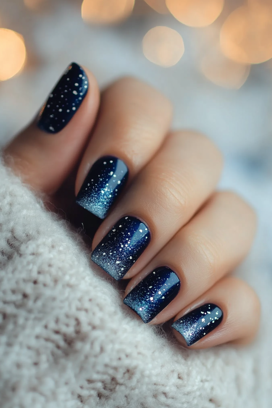 1. Twilight Sky (Short Almond Nail Design Ideas) - Short Almond Nail Design Ideas