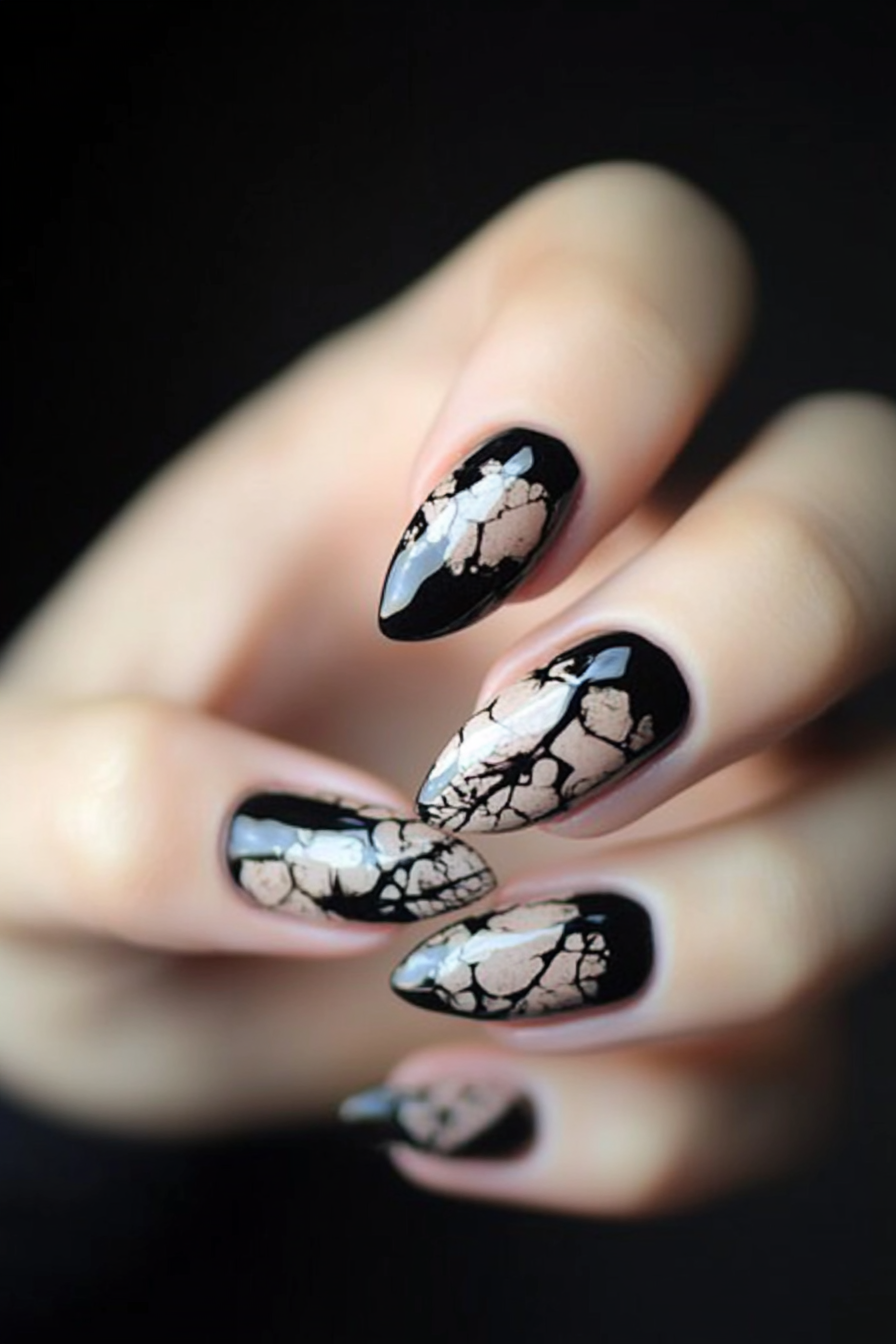 22. Smoky Quartz Mystery (Short Almond Nail Design Ideas) - Short Almond Nail Design Ideas