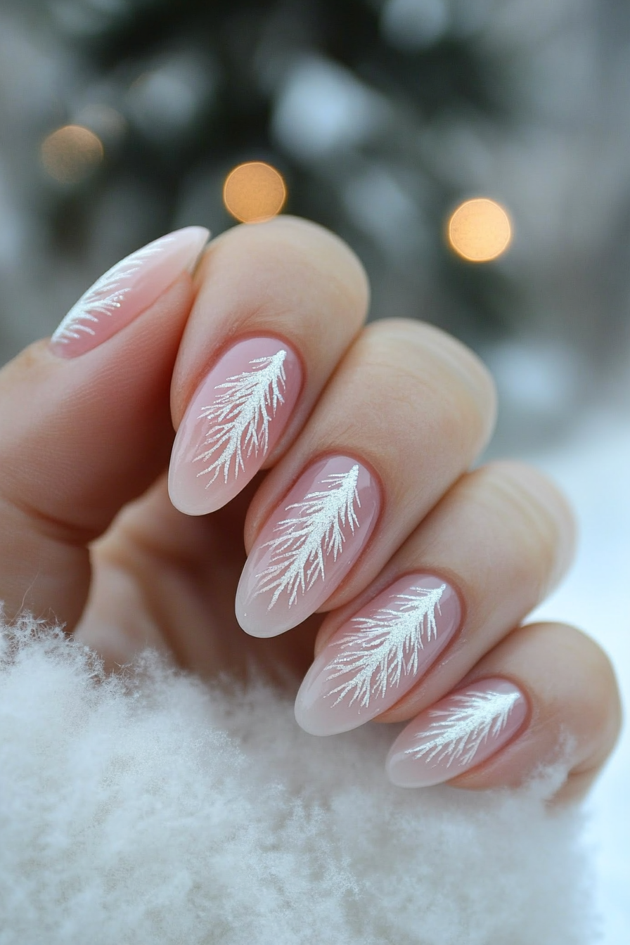 8. Frosted Tips (Simple Christmas Nail Design Ideas) - Simple Christmas Nail Design Ideas