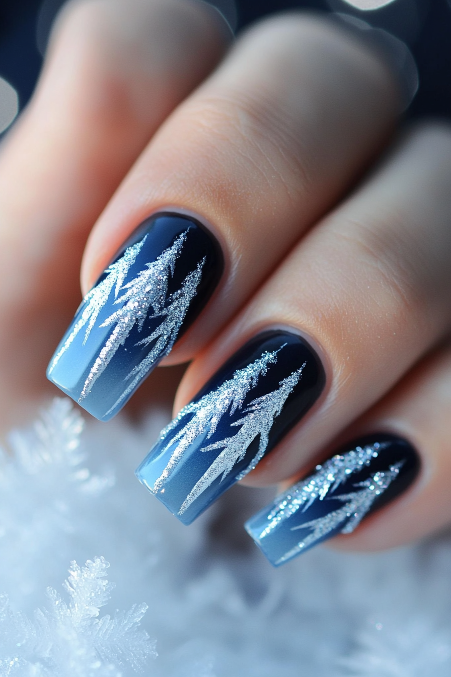13. Icicle Drip Design (Simple Christmas Nail Design Ideas) - Simple Christmas Nail Design Ideas