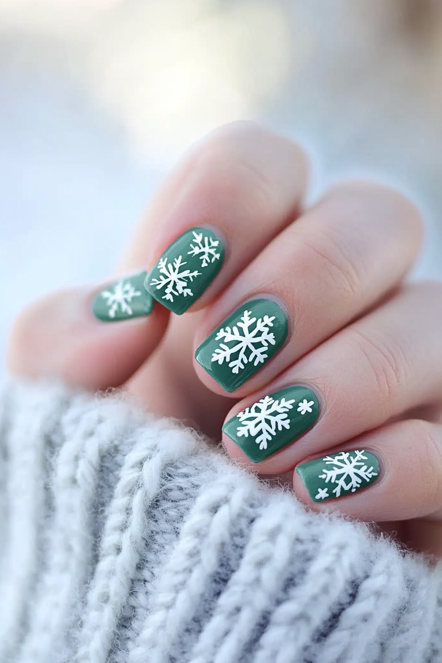 24. Minty Fresh Green (Simple Christmas Nail Design Ideas) - Simple Christmas Nail Design Ideas