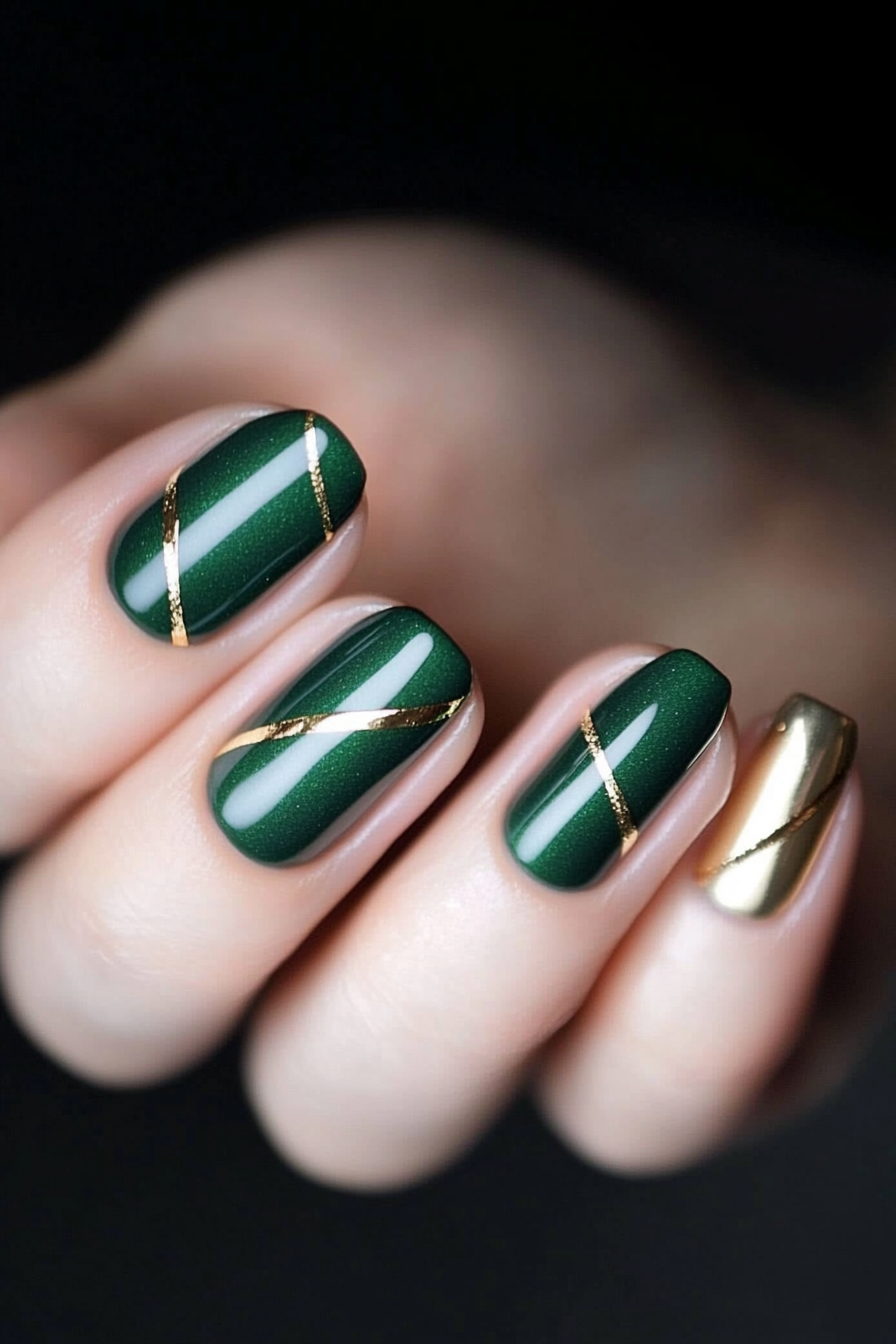 1. Emerald Elegance (St Patrick'S Day Nail Design Ideas) - St Patrick'S Day Nail Design Ideas
