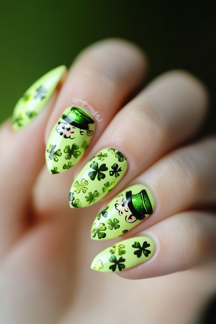 3. Leprechaun Laughter (St Patrick'S Day Nail Design Ideas) - St Patrick'S Day Nail Design Ideas