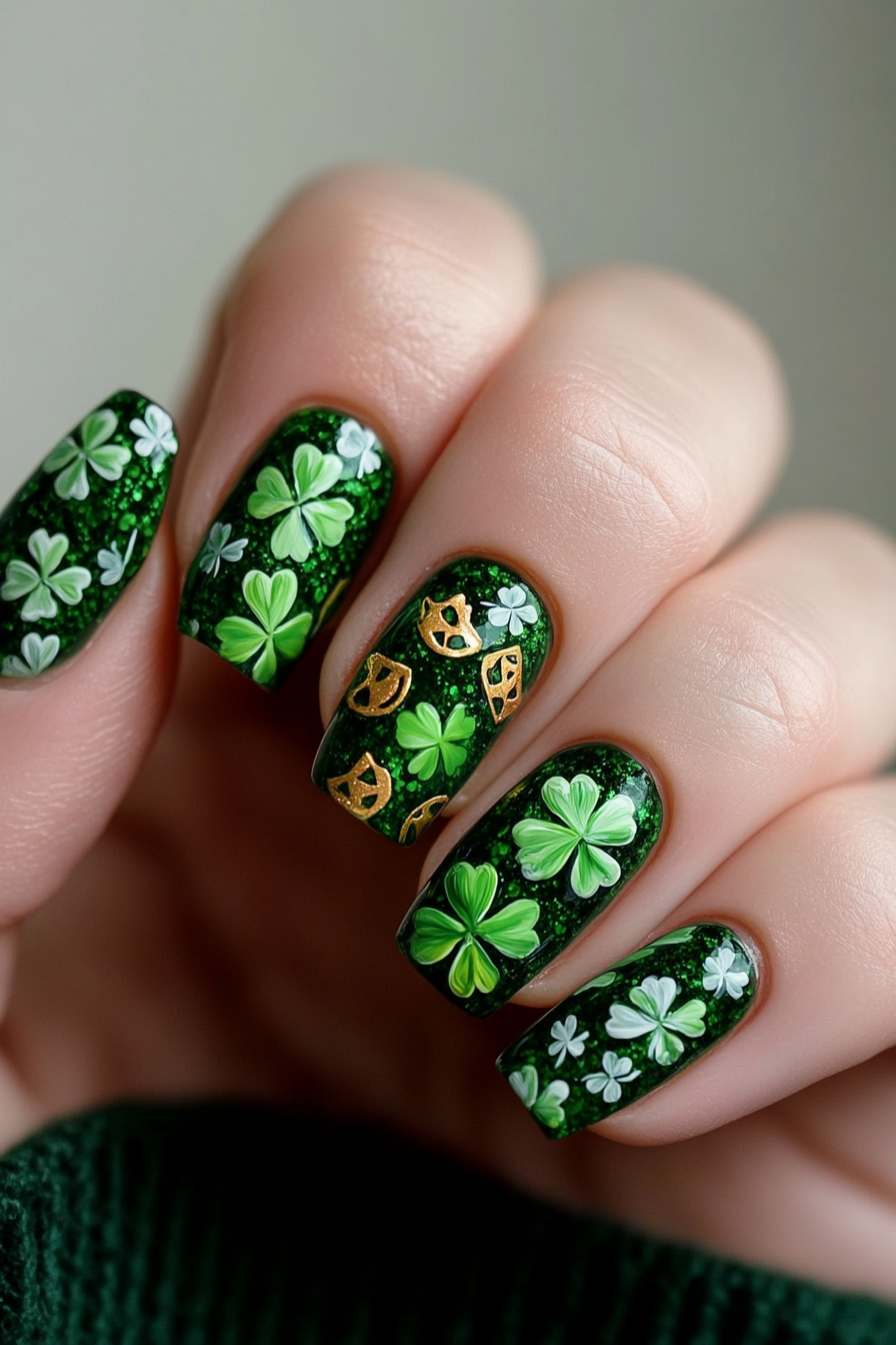 7. Lucky Charms (St Patrick'S Day Nail Design Ideas) - St Patrick'S Day Nail Design Ideas