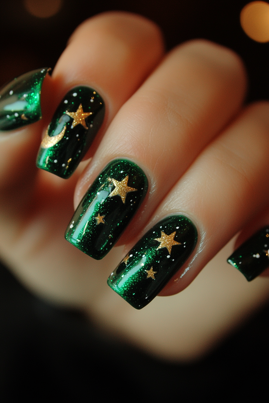 15. Twilight in Dublin (St Patrick'S Day Nail Design Ideas) - St Patrick'S Day Nail Design Ideas