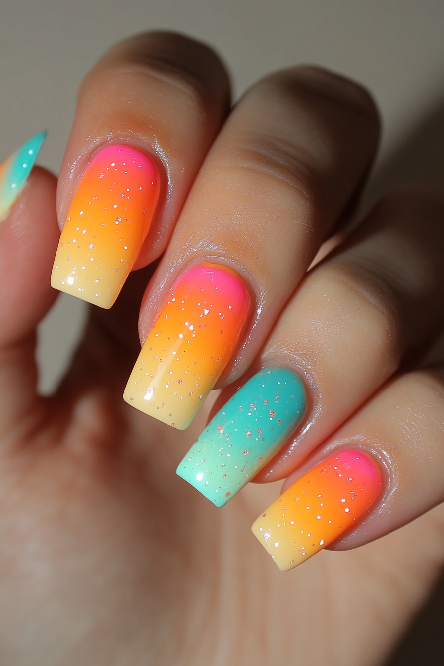 8. Mango Tango (Tropical Nail Design Ideas) - Tropical Nail Design Ideas