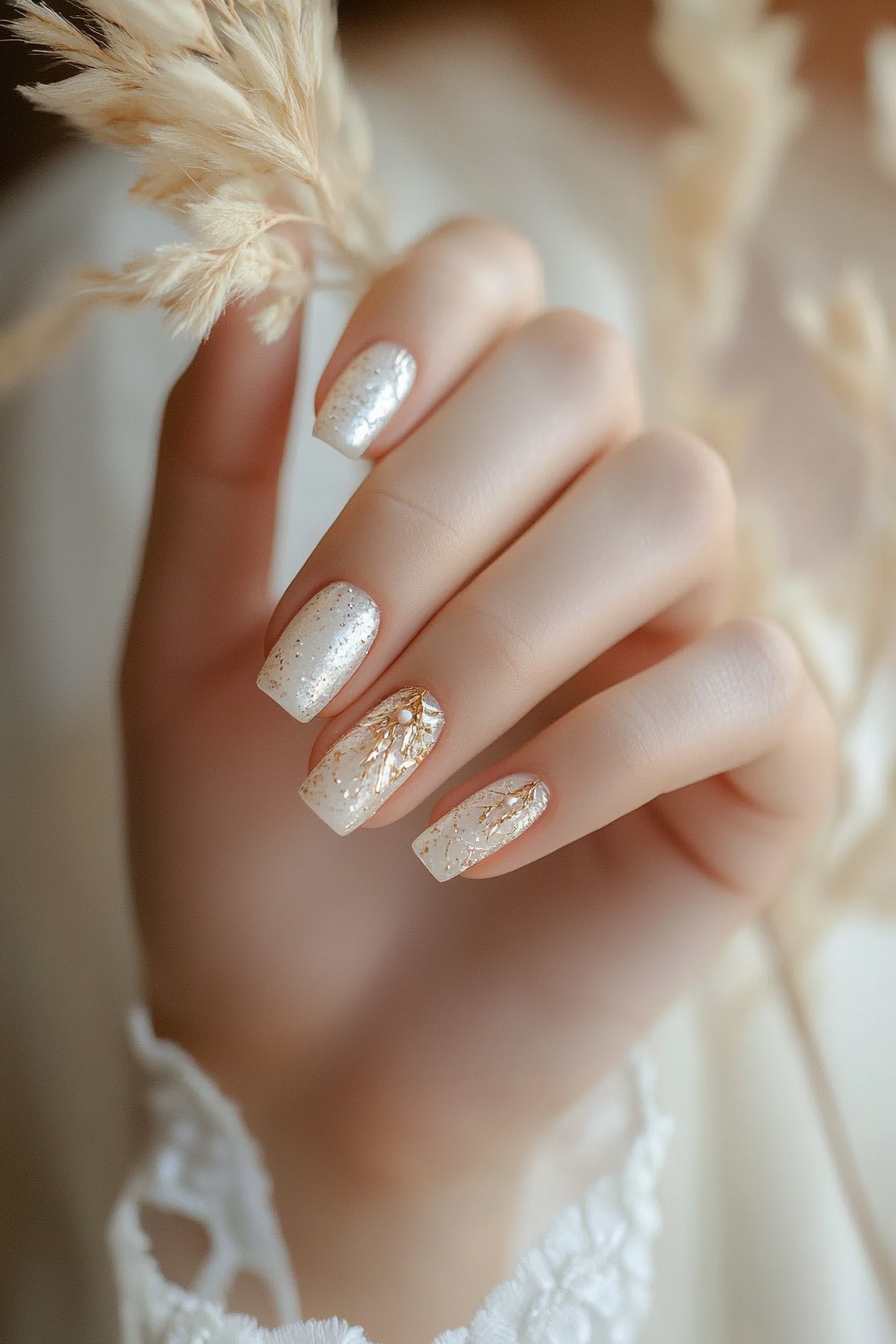 2. Pearlescent Whisper (Wedding Nail Design Ideas) - Wedding Nail Design Ideas