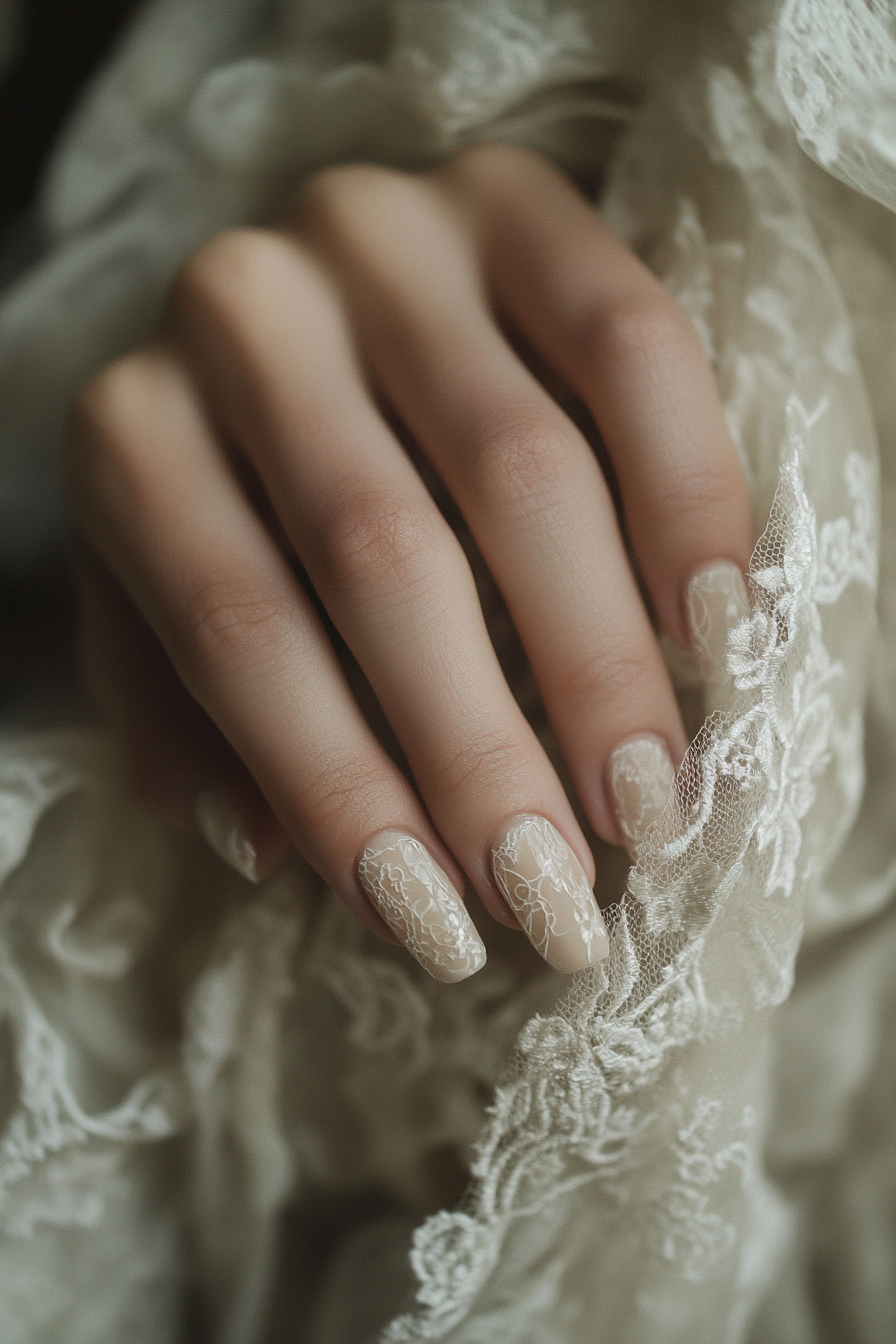 4. Victorian Lace (Wedding Nail Design Ideas) - Wedding Nail Design Ideas
