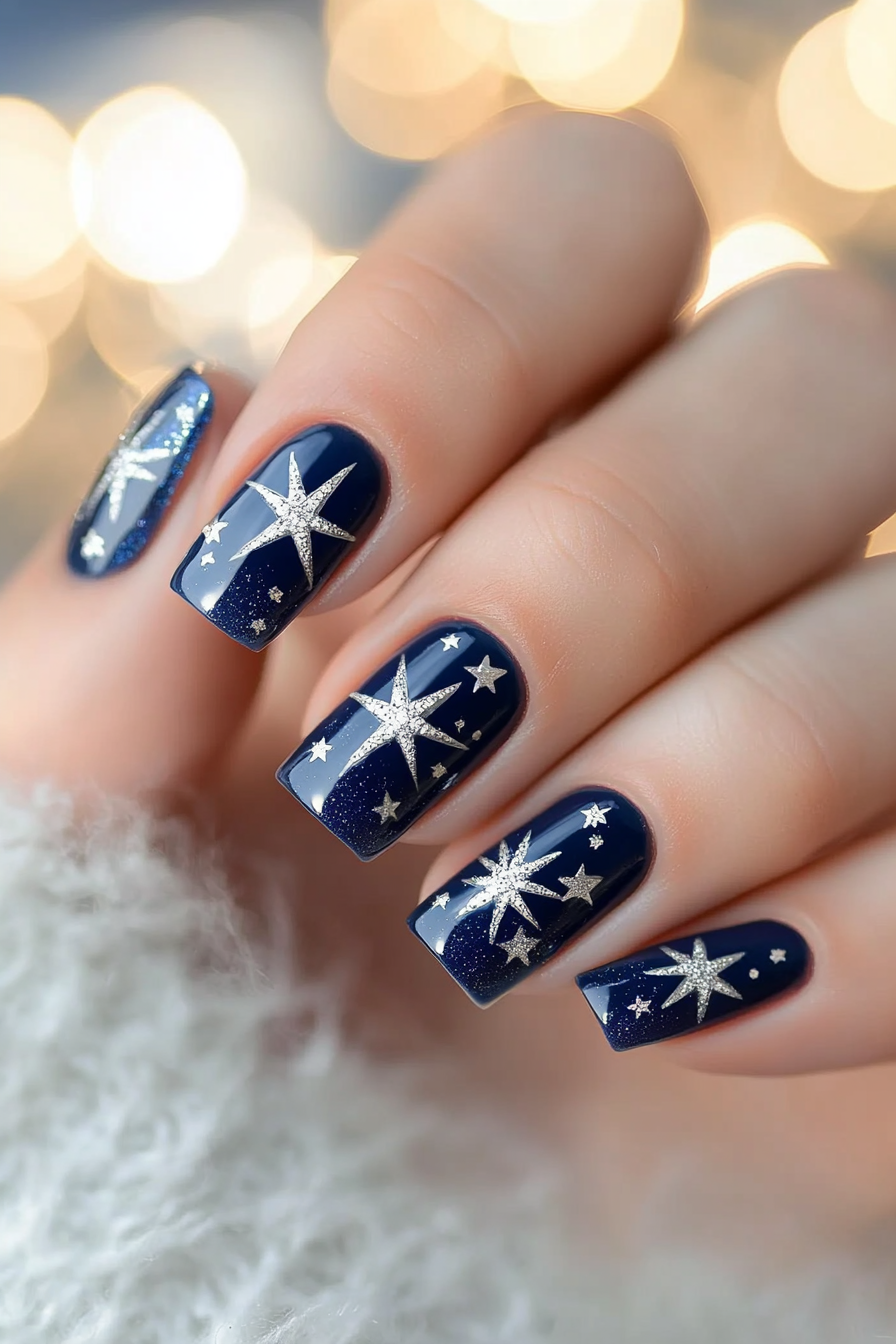 11. Celestial Sapphire (Wedding Nail Design Ideas) - Wedding Nail Design Ideas