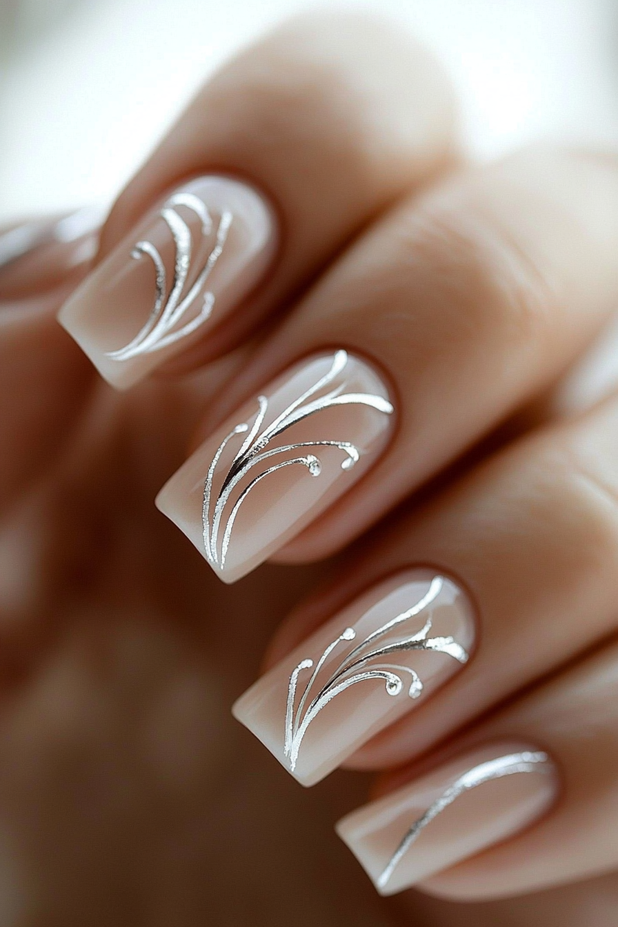 12. Classic French Twist (Wedding Nail Design Ideas) - Wedding Nail Design Ideas
