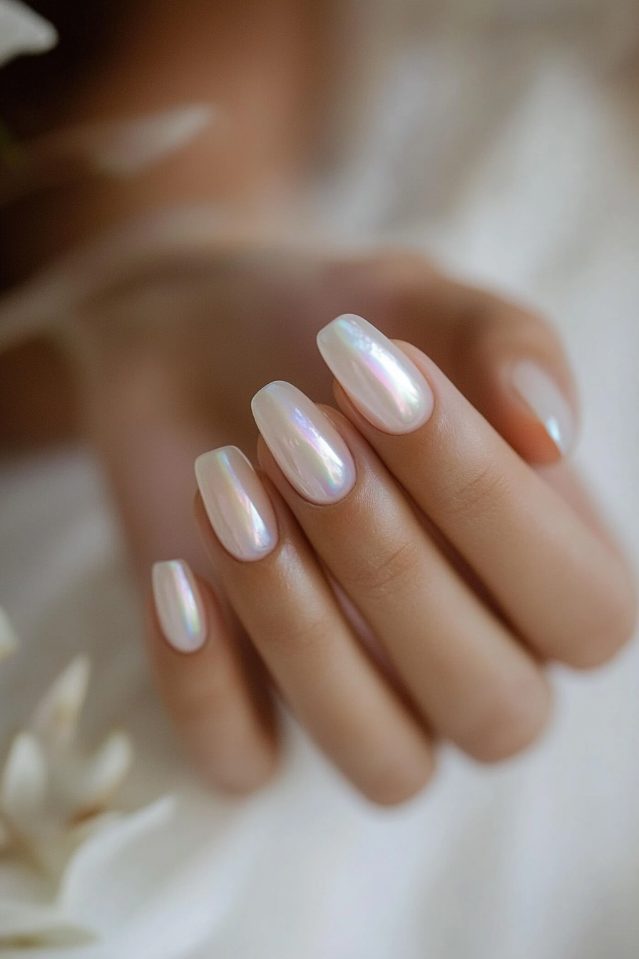 18. Opal Essence (Wedding Nail Design Ideas) - Wedding Nail Design Ideas