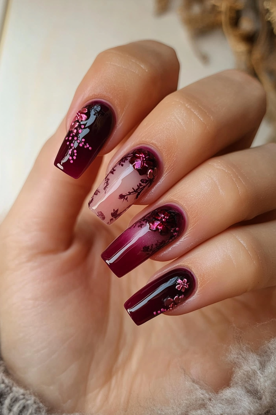 19. Berry Bliss (Wedding Nail Design Ideas) - Wedding Nail Design Ideas