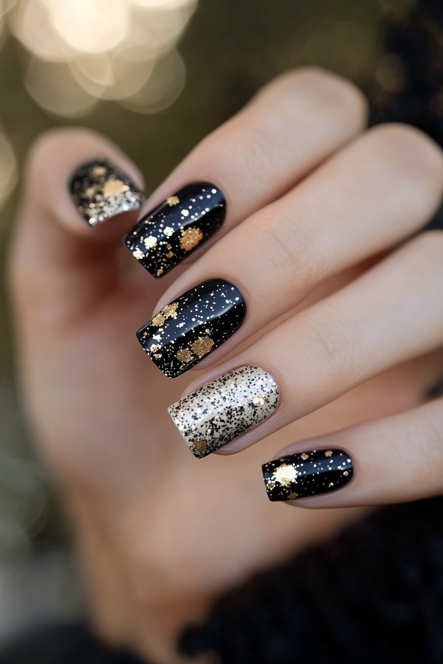 25. Twinkling Twilight (Wedding Nail Design Ideas) - Wedding Nail Design Ideas