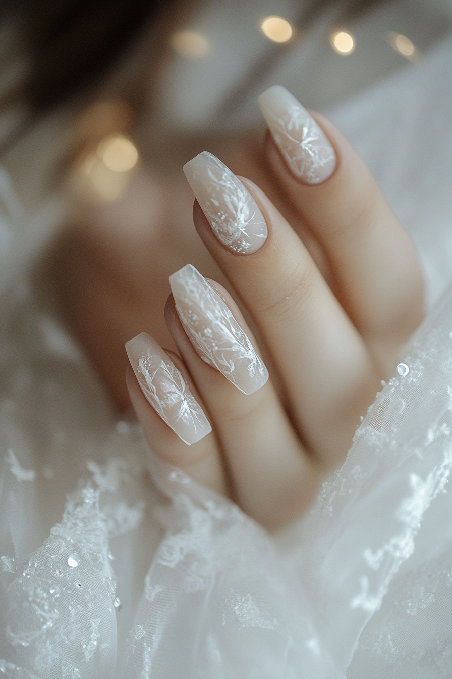 27. Butterfly Kiss (Wedding Nail Design Ideas) - Wedding Nail Design Ideas