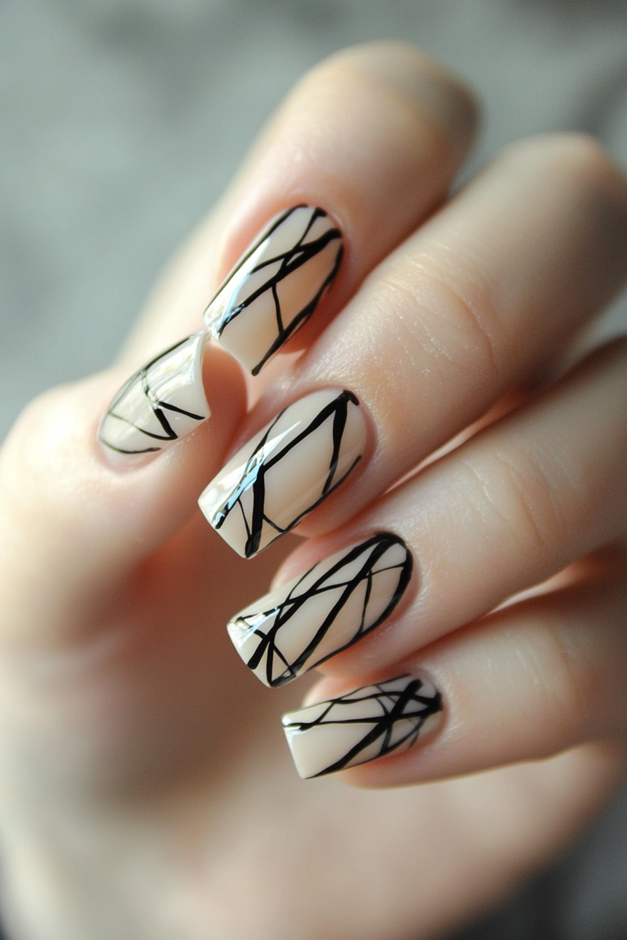 15. Minimalist Chic (Abstract Nail Design Ideas) - Abstract Nail Design Ideas