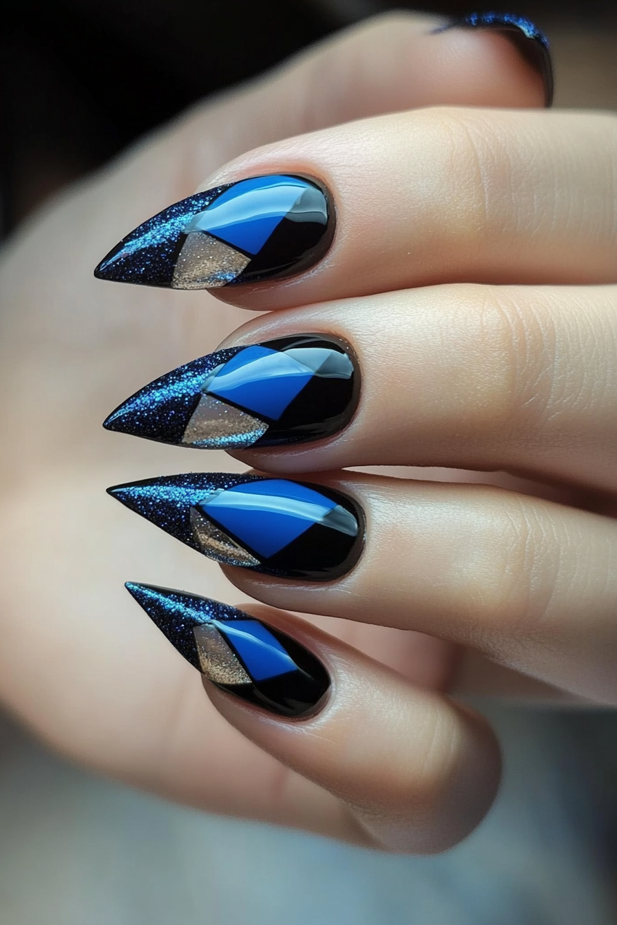 4. Geometric Precision (Beautiful Nail Design Ideas) - Beautiful Nail Design Ideas