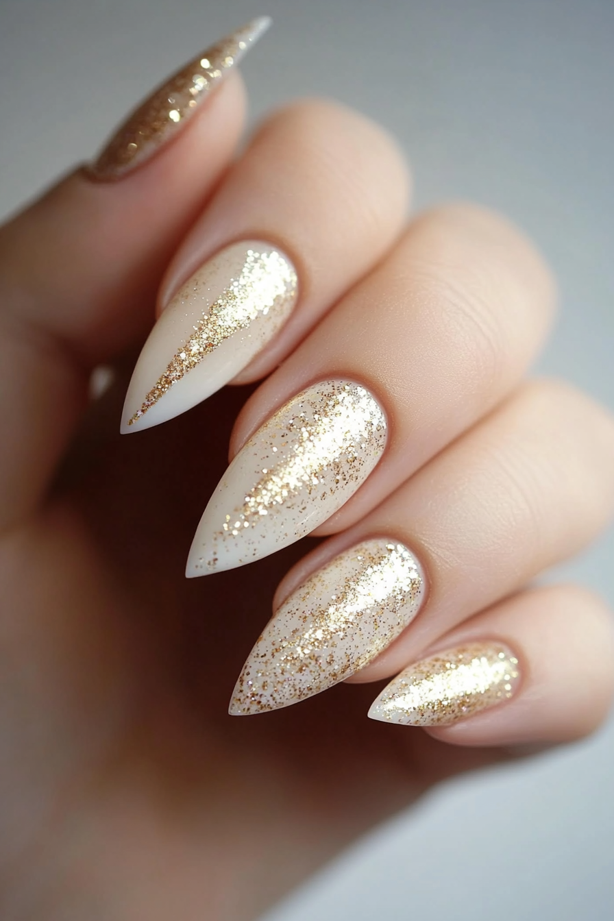 7. Glitter Glam (Beautiful Nail Design Ideas) - Beautiful Nail Design Ideas
