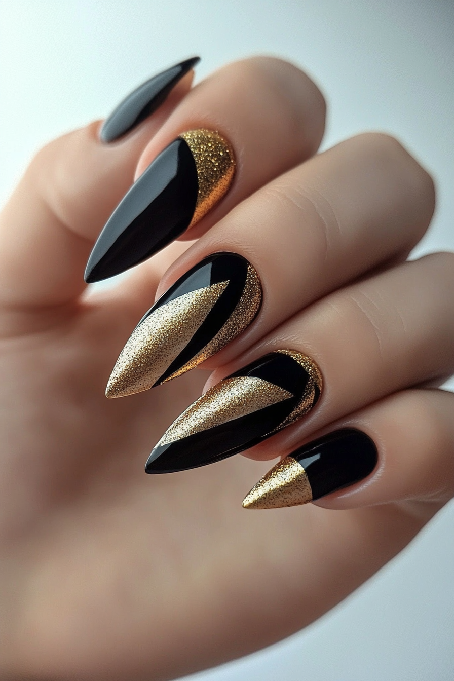 9. Art Deco Opulence (Beautiful Nail Design Ideas) - Beautiful Nail Design Ideas