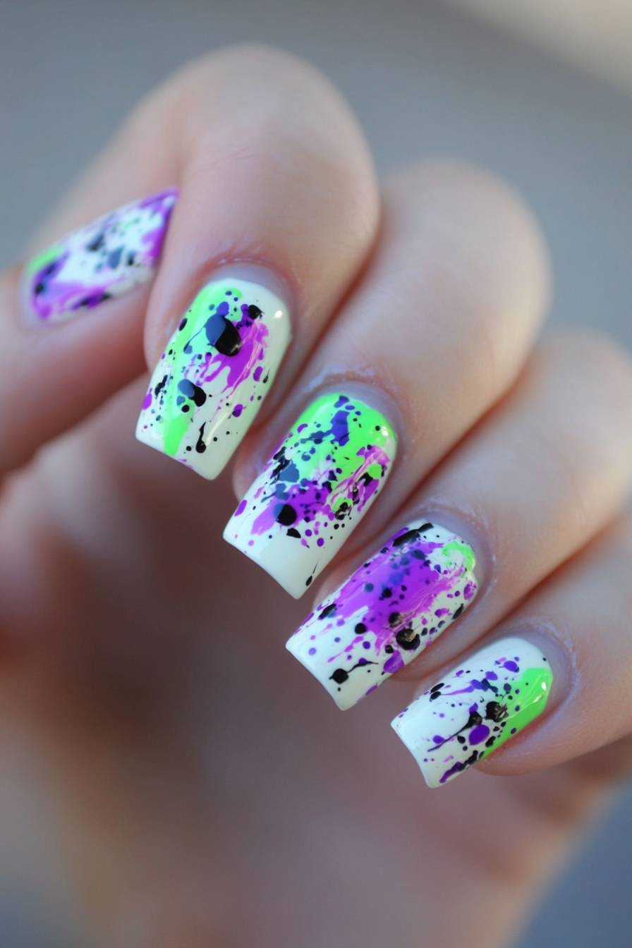 12. Abstract Artistry (Beautiful Nail Design Ideas) - Beautiful Nail Design Ideas
