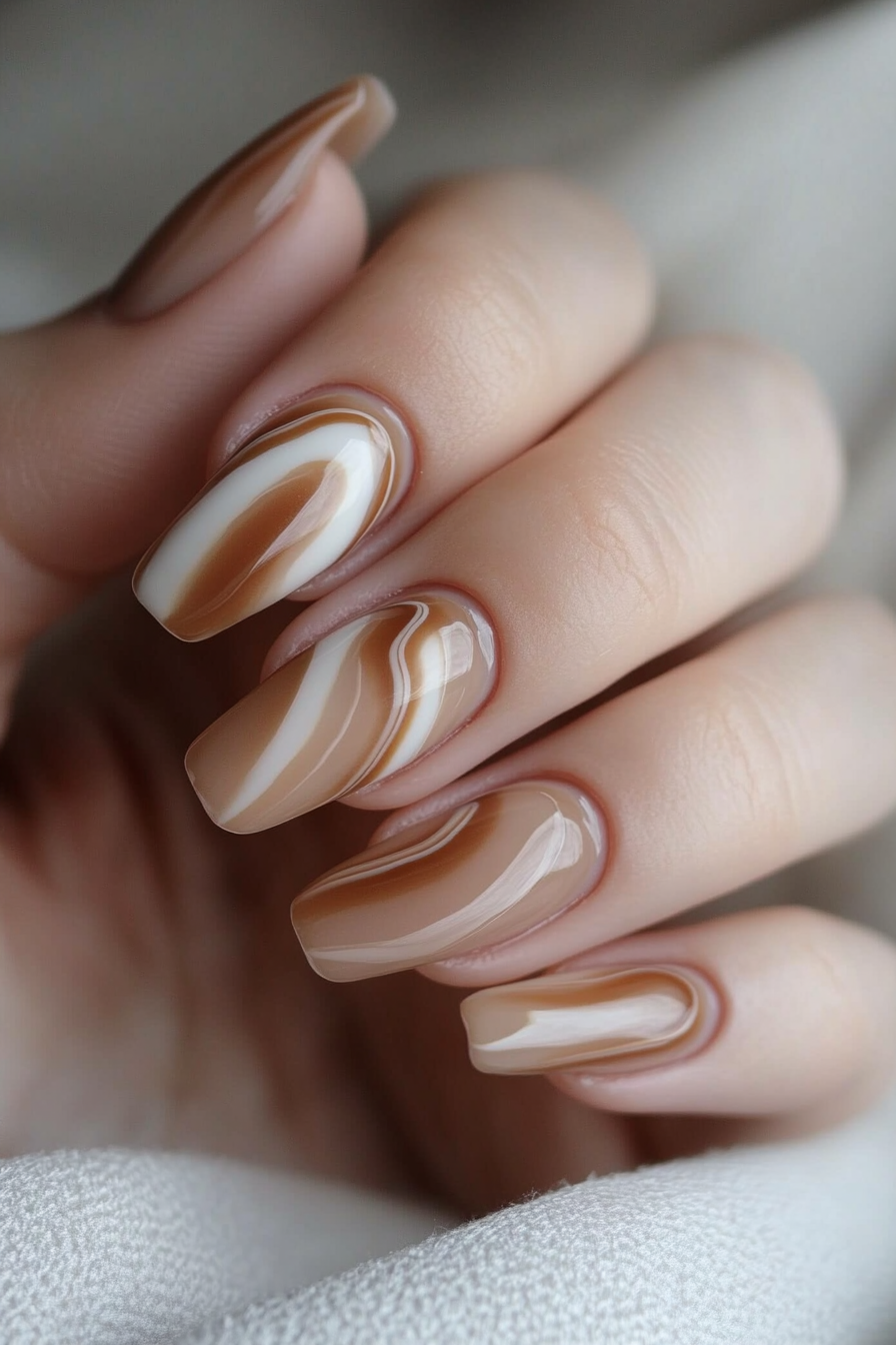 17. Desert Dunes (Beautiful Nail Design Ideas) - Beautiful Nail Design Ideas