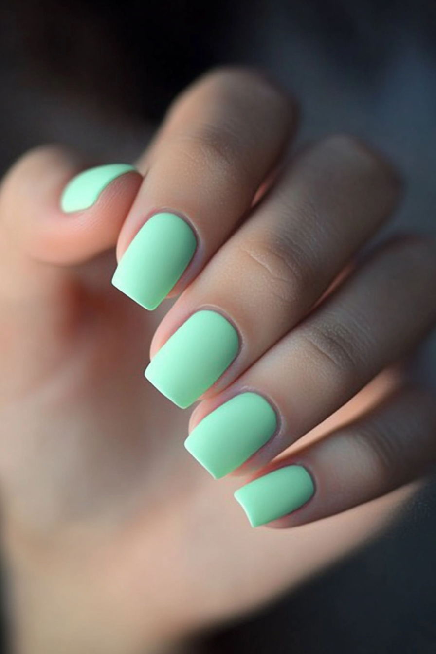 19. Cool Mint (Beautiful Nail Design Ideas) - Beautiful Nail Design Ideas