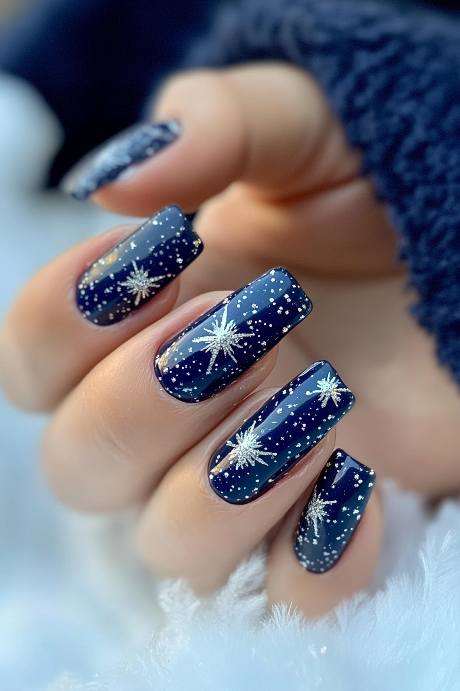 4. Starry Night (Birthday Nail Design Ideas) - Birthday Nail Design Ideas