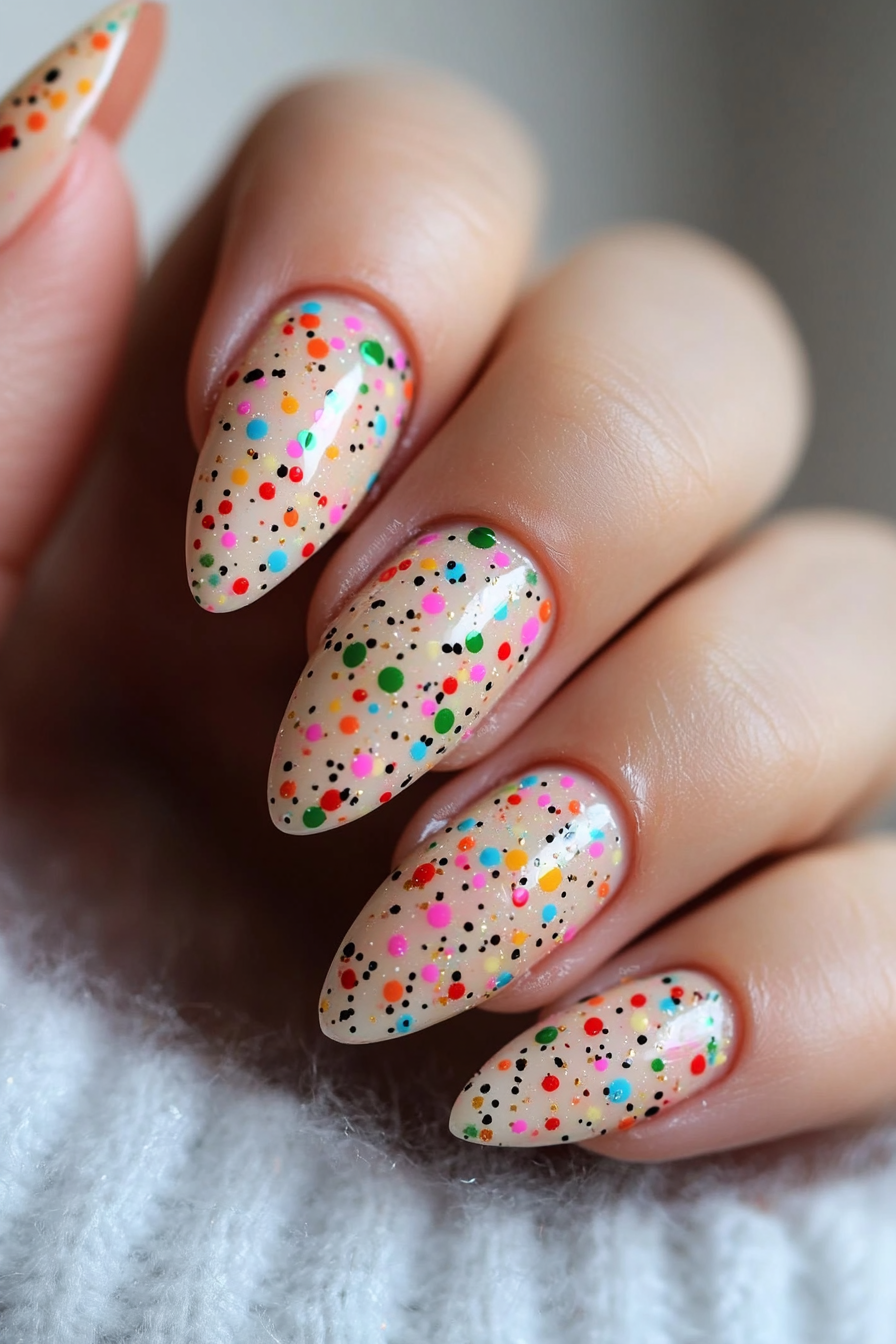 6. Confetti Fun (Birthday Nail Design Ideas) - Birthday Nail Design Ideas