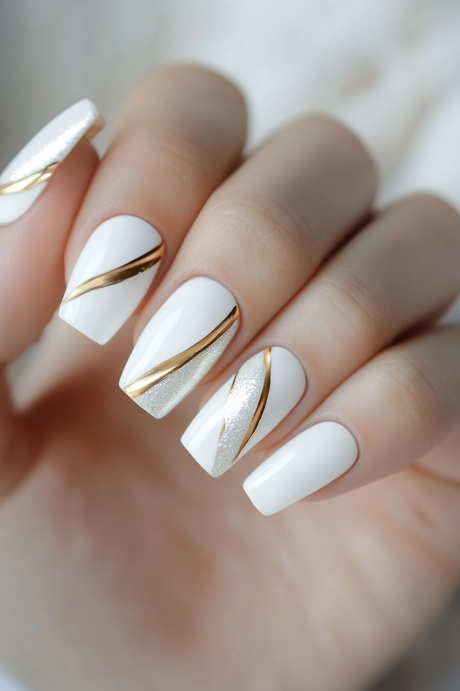 14. Pearly Whites (Birthday Nail Design Ideas) - Birthday Nail Design Ideas