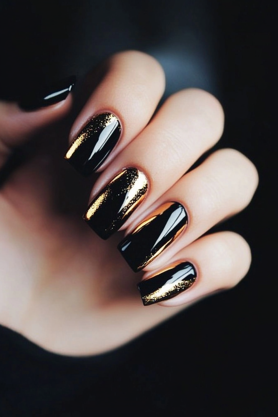 16. Midnight Metallics (Birthday Nail Design Ideas) - Birthday Nail Design Ideas