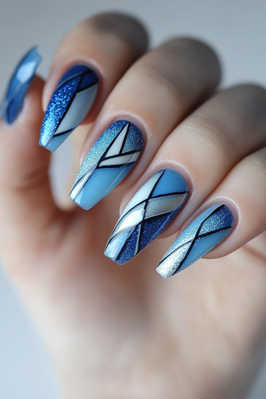 20. Bold in Blue (Birthday Nail Design Ideas) - Birthday Nail Design Ideas