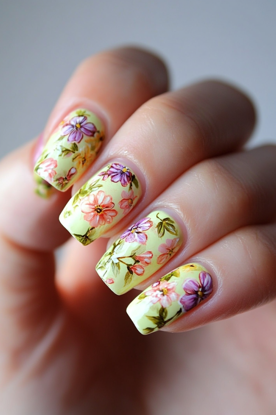 3. Spring Blossom (Colorful Nail Design Ideas) - Colorful Nail Design Ideas