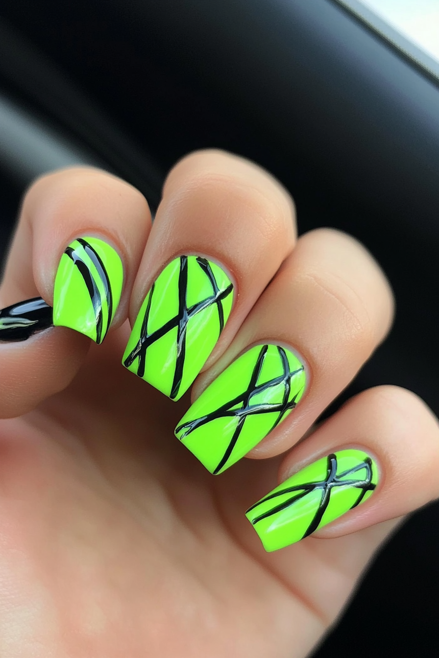 9. Electric Lime (Colorful Nail Design Ideas) - Colorful Nail Design Ideas