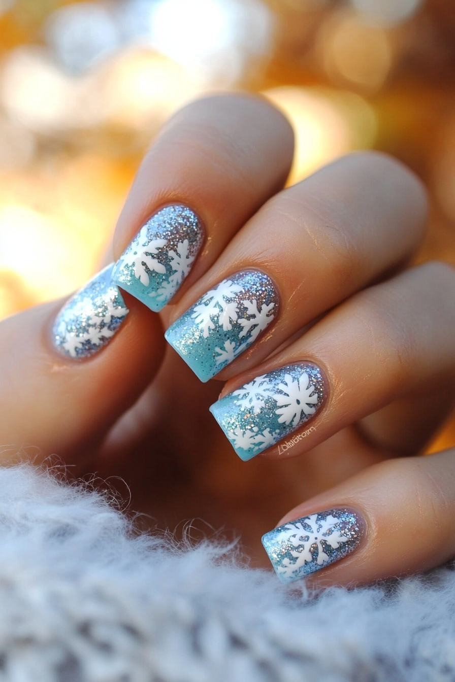 12. Glacier Glitz (Colorful Nail Design Ideas) - Colorful Nail Design Ideas