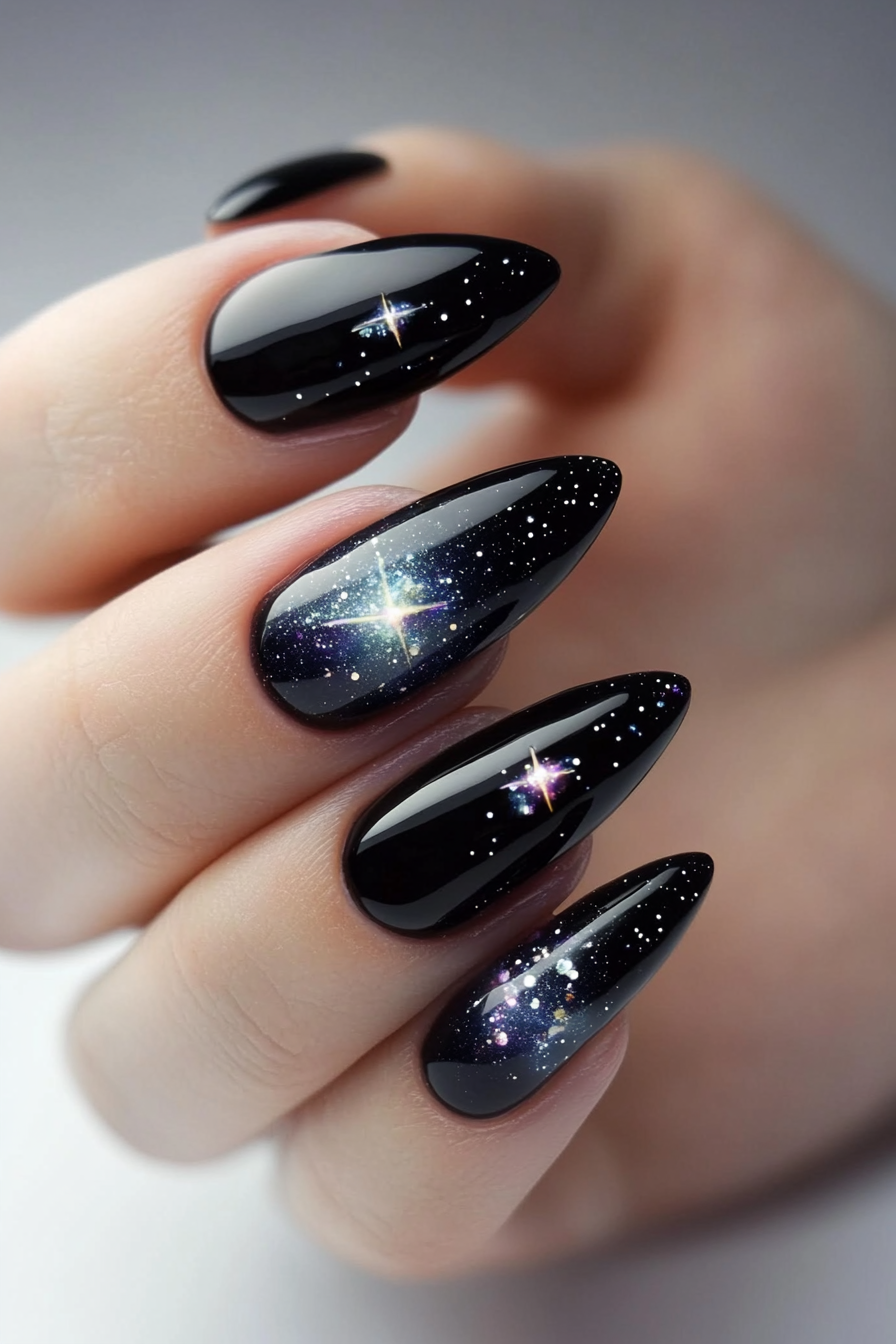 22. Midnight Mystery (Colorful Nail Design Ideas) - Colorful Nail Design Ideas