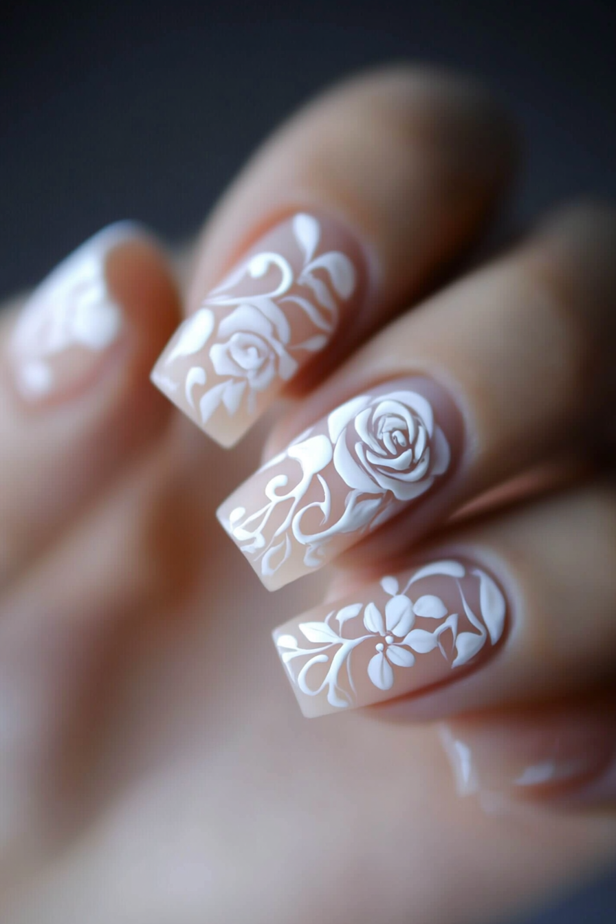 7. Floral Artistry (Fancy Nail Design Ideas) - Fancy Nail Design Ideas