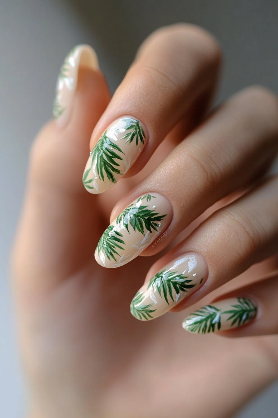 21. Tropical Touch (March Nail Design Ideas) - March Nail Design Ideas