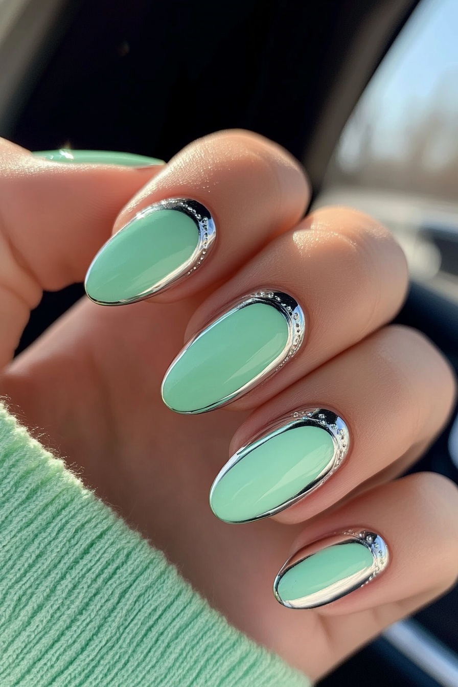 24. Mint Mojito (March Nail Design Ideas) - March Nail Design Ideas