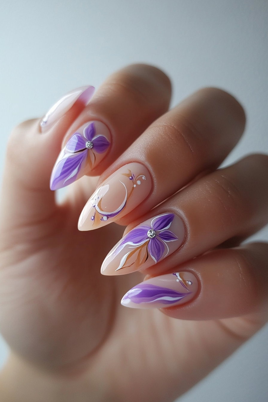 26. Soft Swirls (March Nail Design Ideas) - March Nail Design Ideas