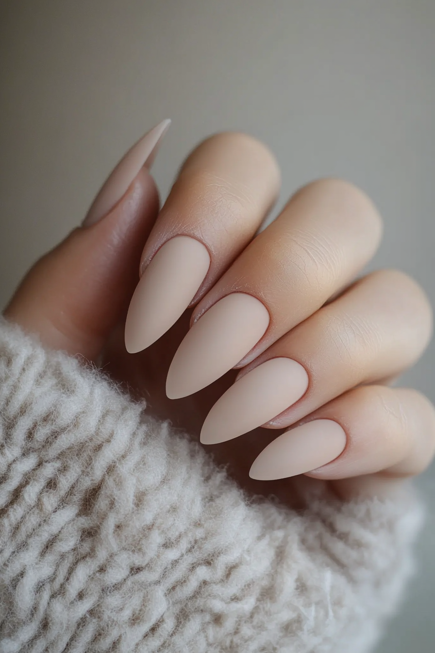 1. Soft Beige Matte (Matte Nail Design Ideas) - Matte Nail Design Ideas