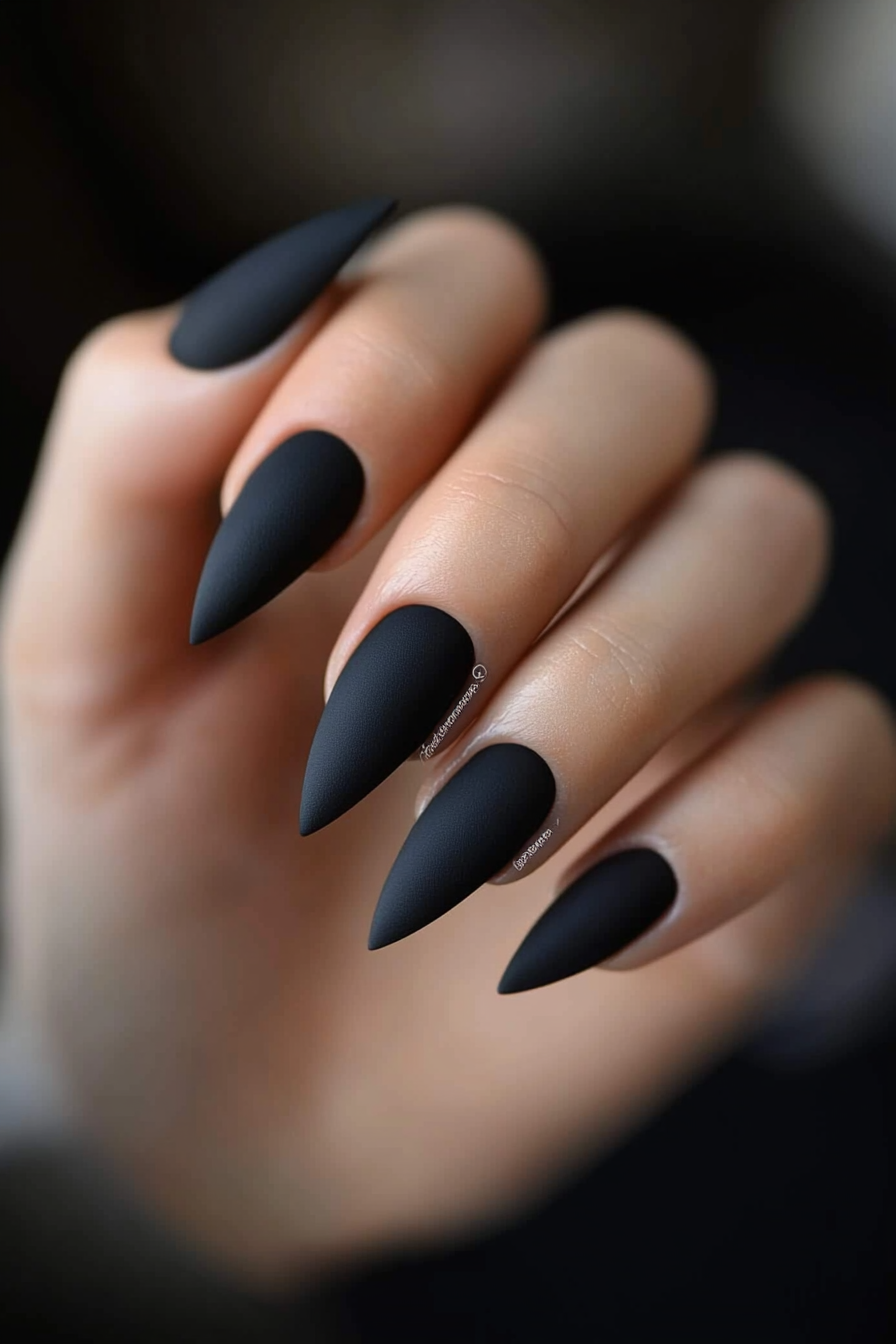 2. Dark Charcoal Matte (Matte Nail Design Ideas) - Matte Nail Design Ideas