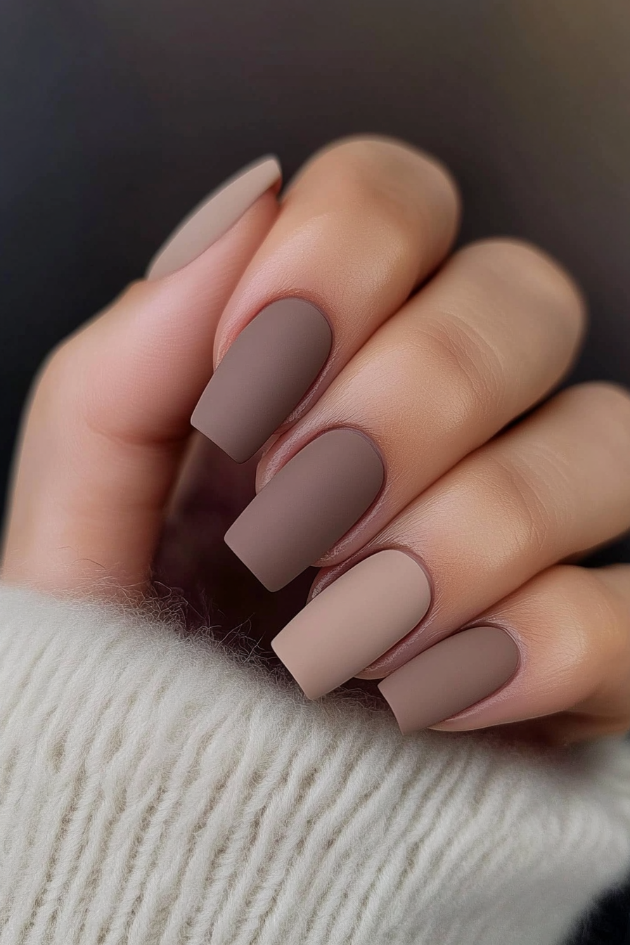 13. Soft Taupe Matte (Matte Nail Design Ideas) - Matte Nail Design Ideas