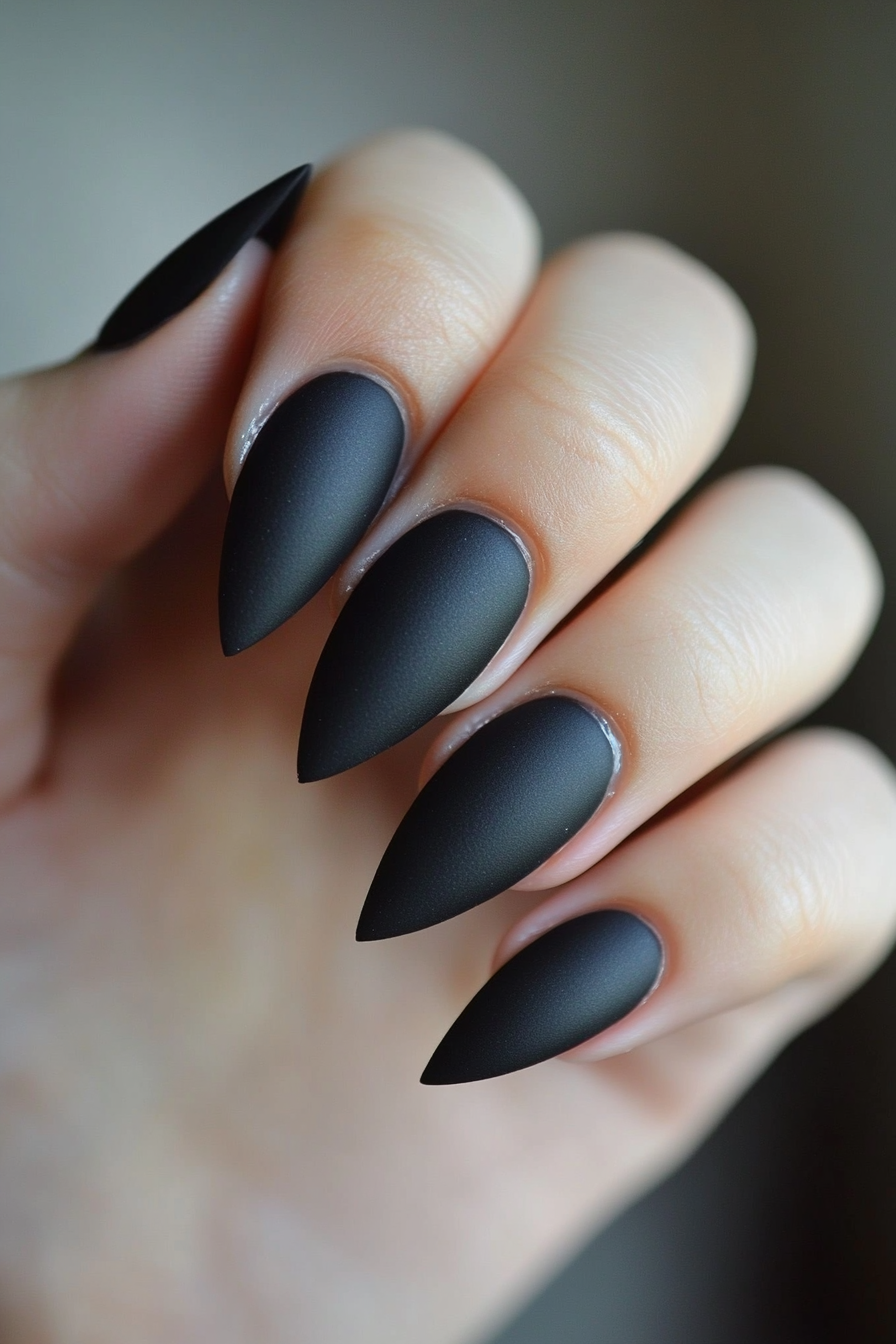 14. Midnight Black Matte (Matte Nail Design Ideas) - Matte Nail Design Ideas