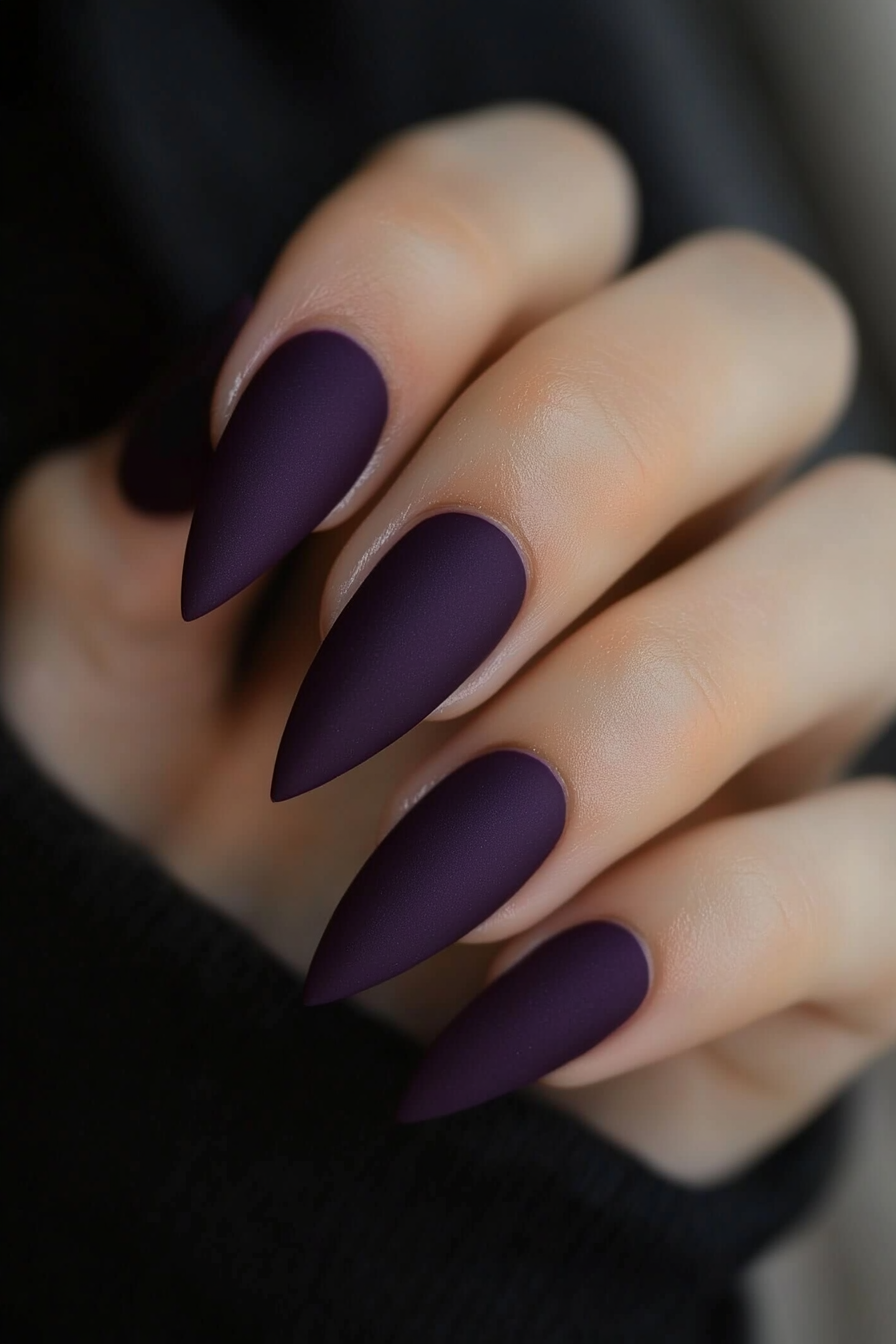21. Royal Purple Matte (Matte Nail Design Ideas) - Matte Nail Design Ideas