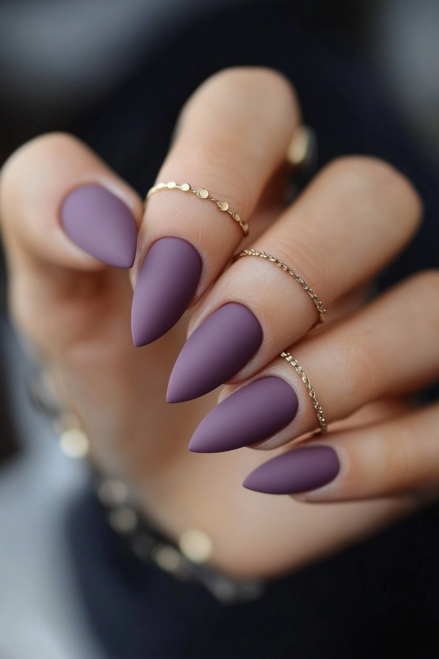 24. Mauve Matte (Matte Nail Design Ideas) - Matte Nail Design Ideas